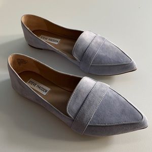 Steve Madden blue suede flats